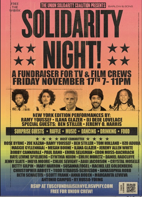 TUSC SOLIDARITY NIGHT — NEW YORK!!
Friday 11/17  — 6pm to Midnight!!
The strike is over but crews still need support!
TICKETS HERE!
tuscfundraisernyc.rsvpify.com/?securityToken…