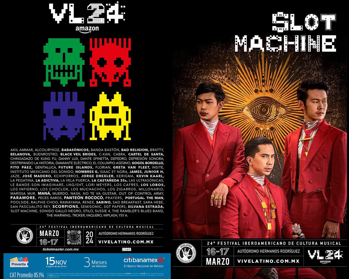 comeusbloficial's tweet photo. 📰 La banda tailandesa #SlotMachine estará en México para los @vivelatino del 2024 en Marzo 16 y 17 en el Foro Sol 

📌Slot Machine fue el encargado de hacer "Free Fall" OST de #KinnPorscheTheSeries 📷 🔥 #ComeUsBl https://t.co/27AF4yZy7K