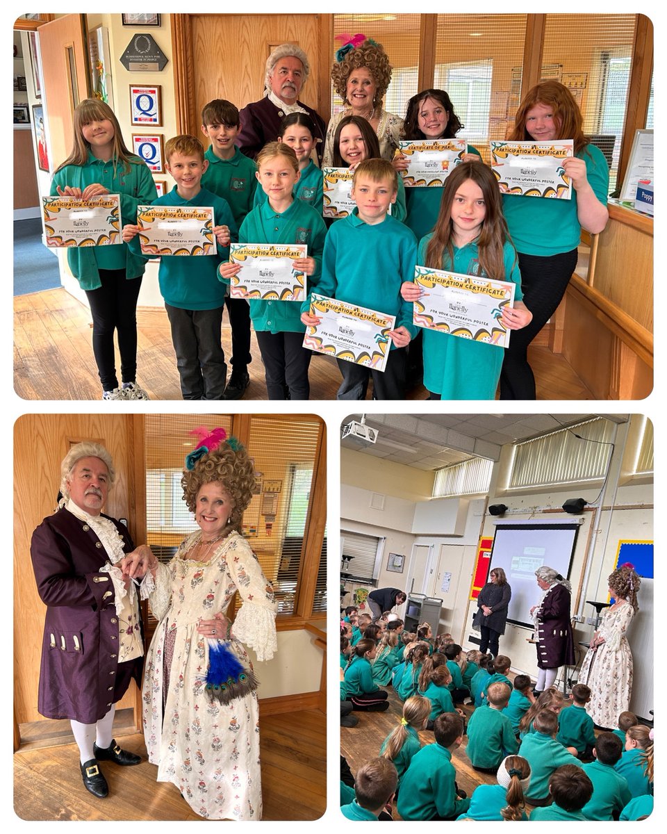 We had a wonderful visit from Sir Thomas and Lady Elizabeth Stepney last week! Our participants were most obliged to receive certificates for their contributions to the Llanelly House artwork competition. Diolch yn fawr iawn! 🍍 <a href="/LlanellyHouse/">Llanelly House</a>