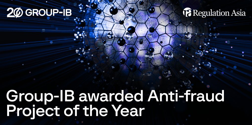 Group-IB Global (@groupib) on Twitter photo π We won the Anti-fraud Project of the Year at the 6th Regulation Asia Awards for Excellence 2023! This award recognizes projects aimed at fighting against fraud and protection of financial institutions. Big thanks to our team, and <a href="/RegulationAsia/">Regulation Asia</a> for this honor!
Learn more: π We won the Anti-fraud Project of the Year at the 6th Regulation Asia Awards for Excellence 2023! This award recognizes projects aimed at fighting against fraud and protection of financial institutions. Big thanks to our team, and <a href="/RegulationAsia/">Regulation Asia</a> for this honor!
Learn more: