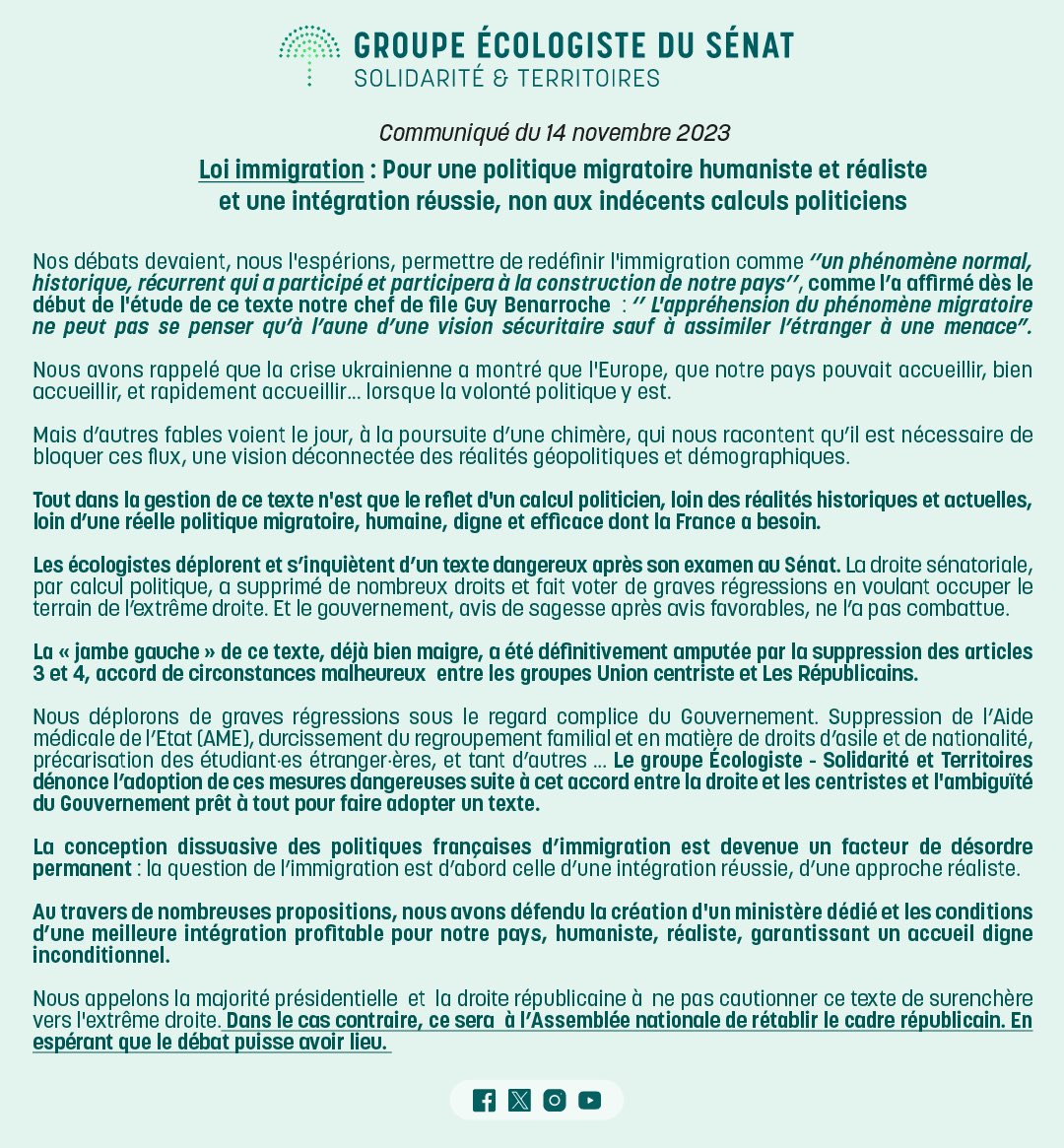 ❌#PJLImmigration : pour une politique migratoire humaniste et réaliste, et une intégration réussie. Non aux indécents calculs politiciens.