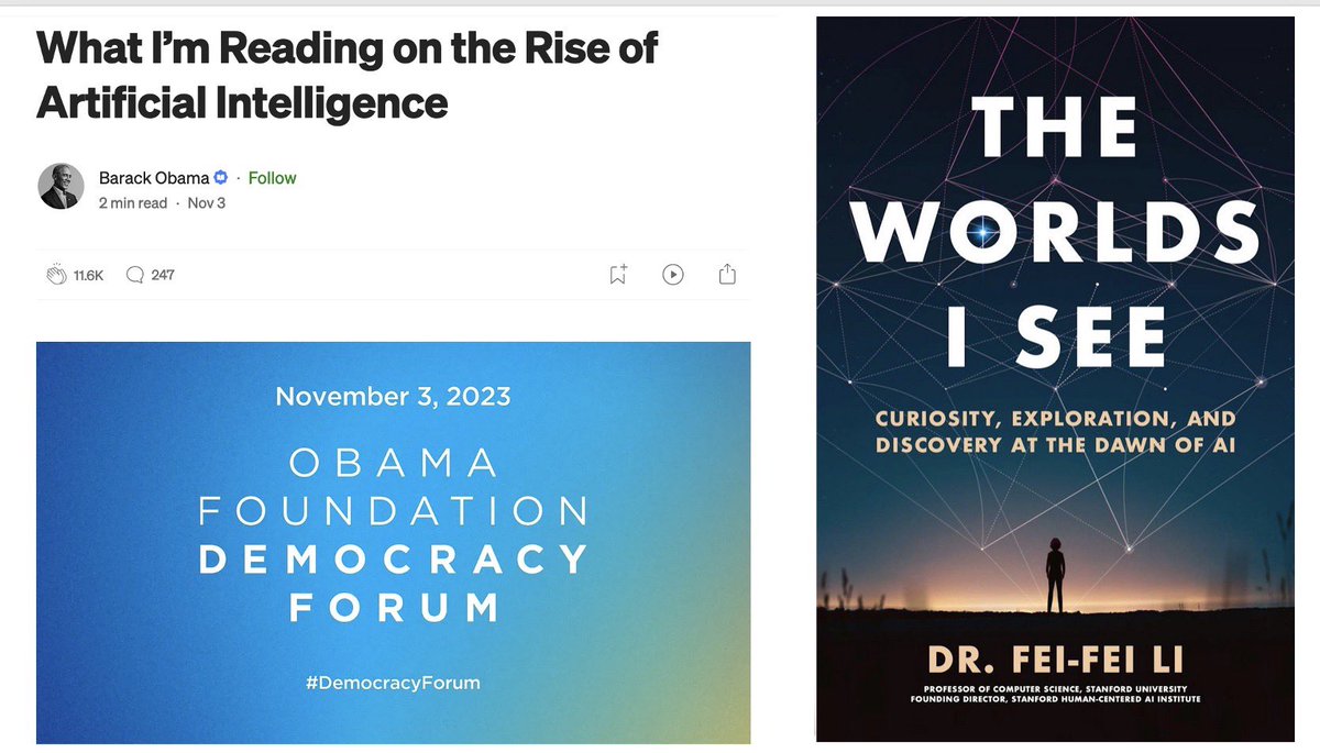 Thank you President Obama @BarackObama for the shout-out of my book in your #AI reading list 🤩 barackobama.medium.com/what-im-readin…