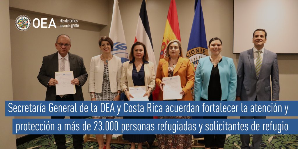 Secretaría General de la #OEA y Costa Rica acuerdan fortalecer la atención y protección a más de 23.000 personas refugiadas y solicitantes de refugio ℹ️ oas.org/es/centro_noti…