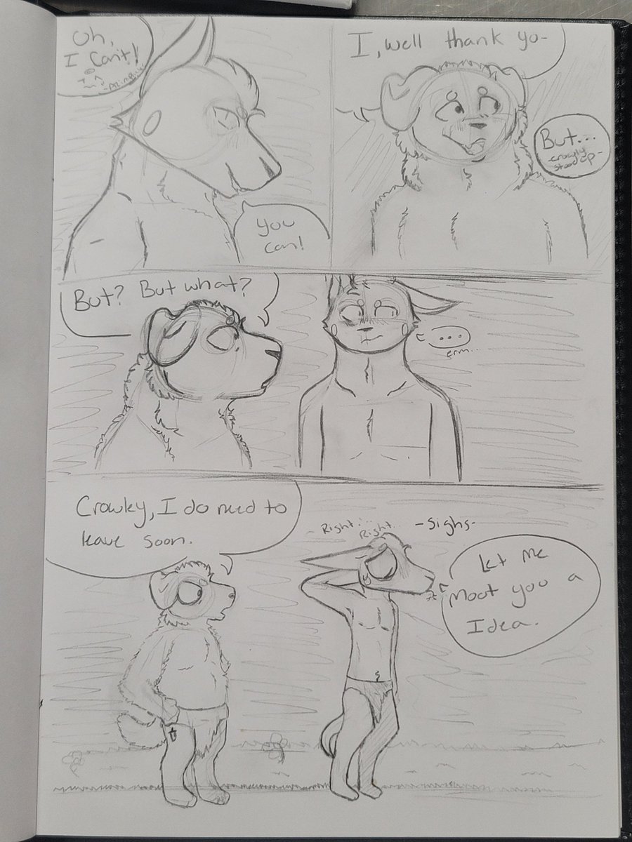Shrimpycomics's tweet photo. Pg.4

The moots

#art #Aziraphale #Crowley
 #furry #furryart #drawing #GoodOmens #GoodOmens2 #GoodOmensFanArt #aziracrow #au #pencildrawing #ComicArt #AlphaBetaOmega #Comic https://t.co/qGOESJfFWK