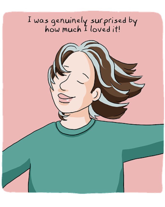 I made a comic about deciding to let my gray hair grow in! You can read the whole thing here: valeriemonroe.substack.com/p/picture-this