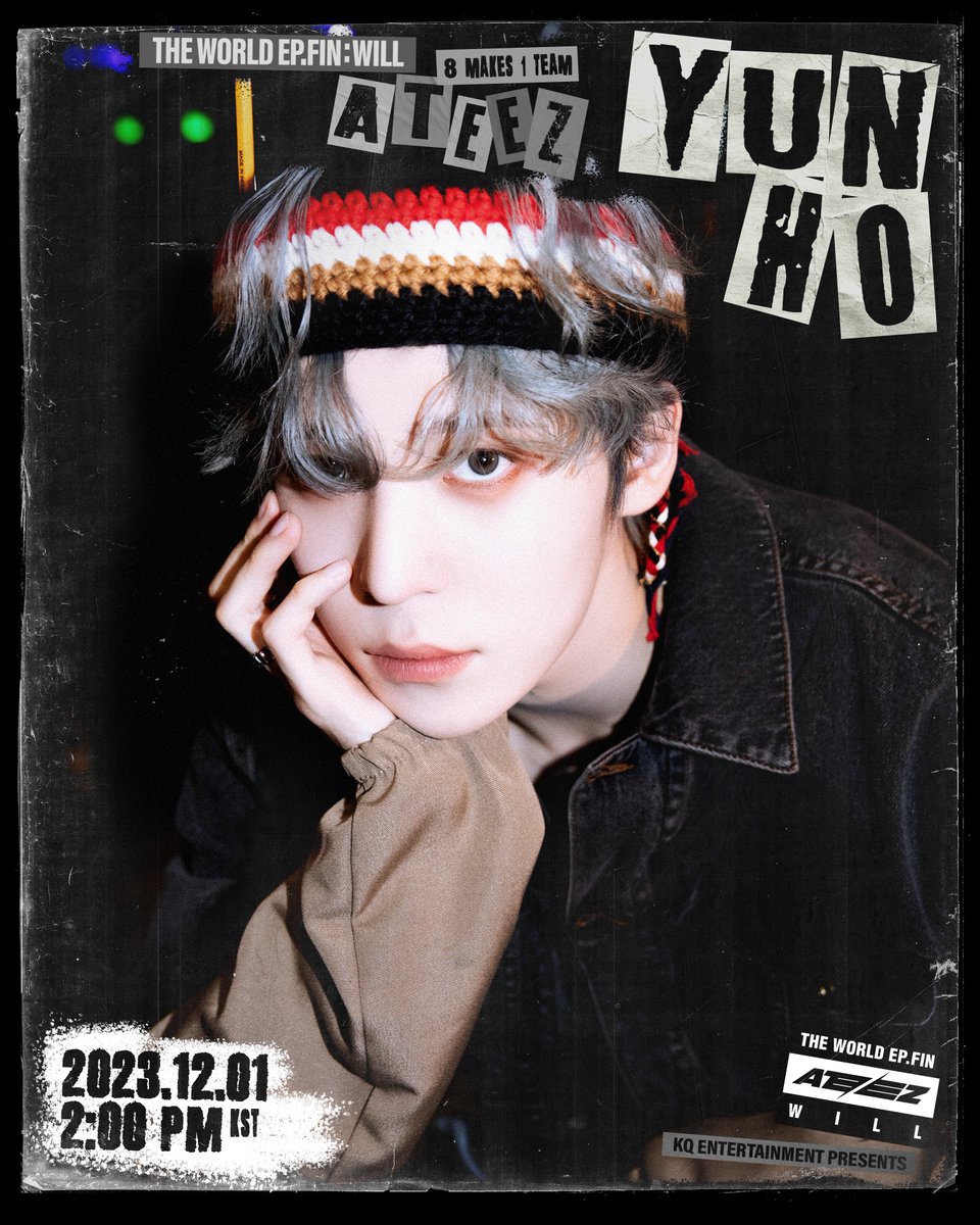 [📷] ATEEZ(에이티즈) THE WORLD EP.FIN : WILL Character Poster ⠀ 2023. 12. 01 2PM RELEASE ⠀ #WILL #미친폼 #Crazy_Form #ATEEZ #에이티즈 #YUNHO #윤호