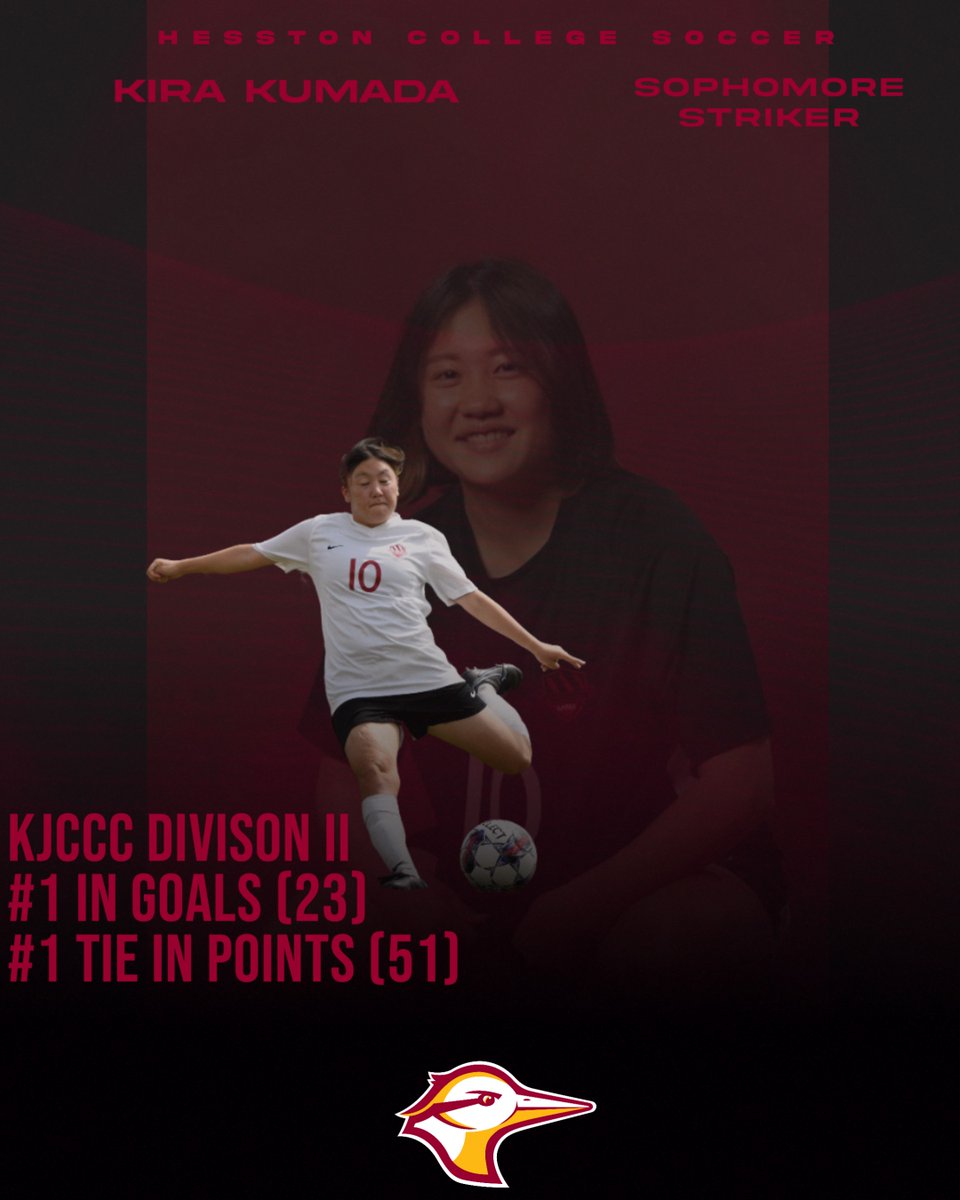 Great Year For Sophomore Kira Kumada! She Finishes The Season #1 In The KJCCC DII For Goals And Tied For #1 In Points! #GoLarks