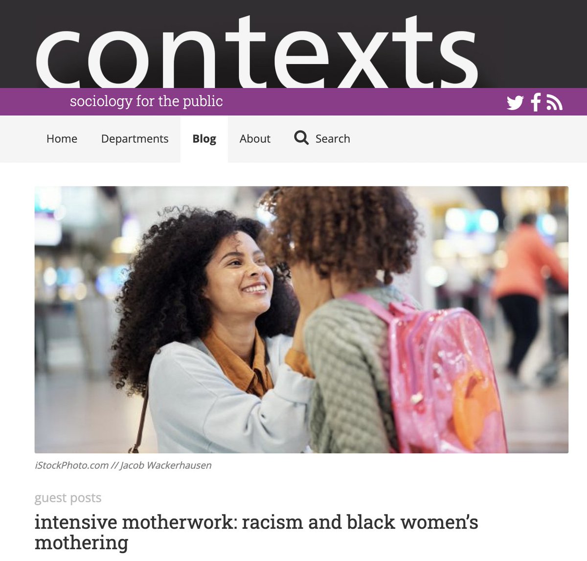 New on the blog! 'Intensive Motherwork: Racism and Black Women's #Mothering,' on 3 unique aspects of motherhood amid pervasive anti-Black #racism. By @_MiaBrantley (@NCStateCHASS) contexts.org/blog/intensive…