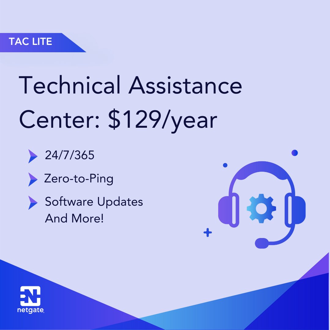 NetgateUSA's tweet image. 📢 #Netgate #TACLite is now available for $129/year for non-Netgate appliances, ensuring timely updates, Zero-to-Ping, and more. Check out our blog to learn more! #pfSensePlus #TechSupport

👉hubs.ly/Q028MGZF0