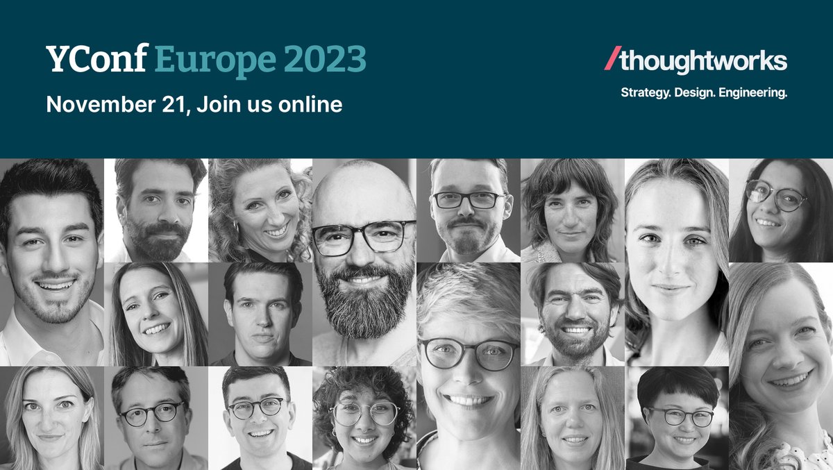 thoughtworks's tweet photo. Last few spaces remain for #YConf Europe 2023! https://t.co/CoYwaKOFBz https://t.co/csLtoP19Yp