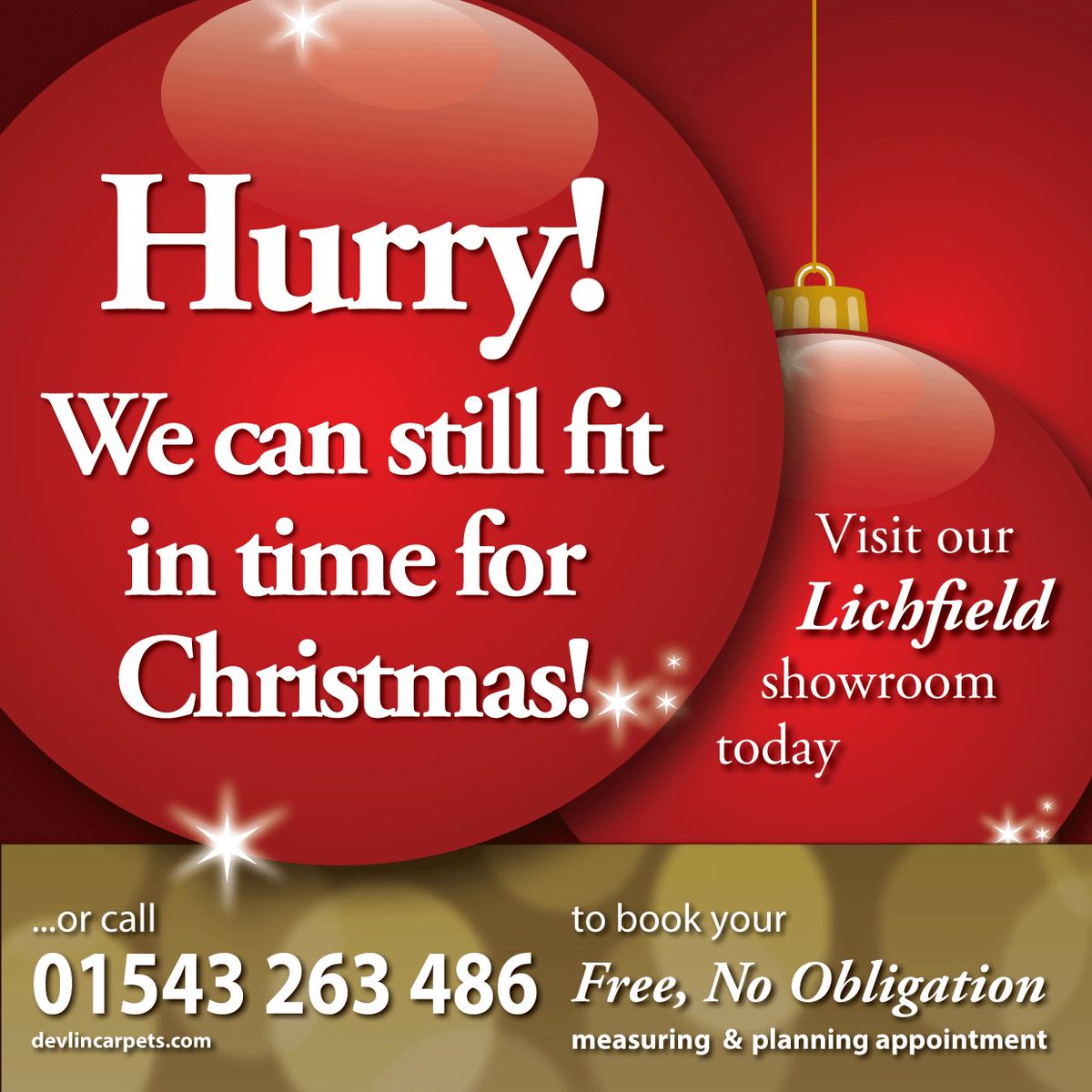 There's still time to get those new carpets and flooring down in time for Christmas.
Oh yes there is!
Drop by our showroom in #Lichfield any time to view our amazing deals and take advantage of our free measuring service.
😎
devlincarpets.com
