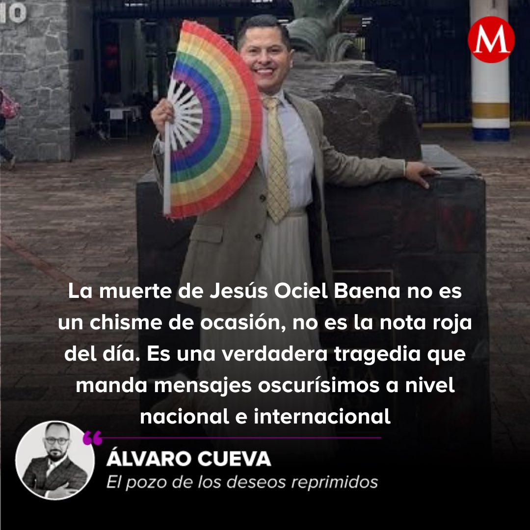 #ElPozoDeLosDeseosReprimidos | Pido respeto para hablar de lo que pasó con Jesús Ociel Baena. Cuidado con las narrativas. Una cosa es informar. Otra, opinar. Y una mucho muy diferente distorsionar los hechos para vender 🎙️ opina @AlvaroCueva 

mile.io/3R0f1CR