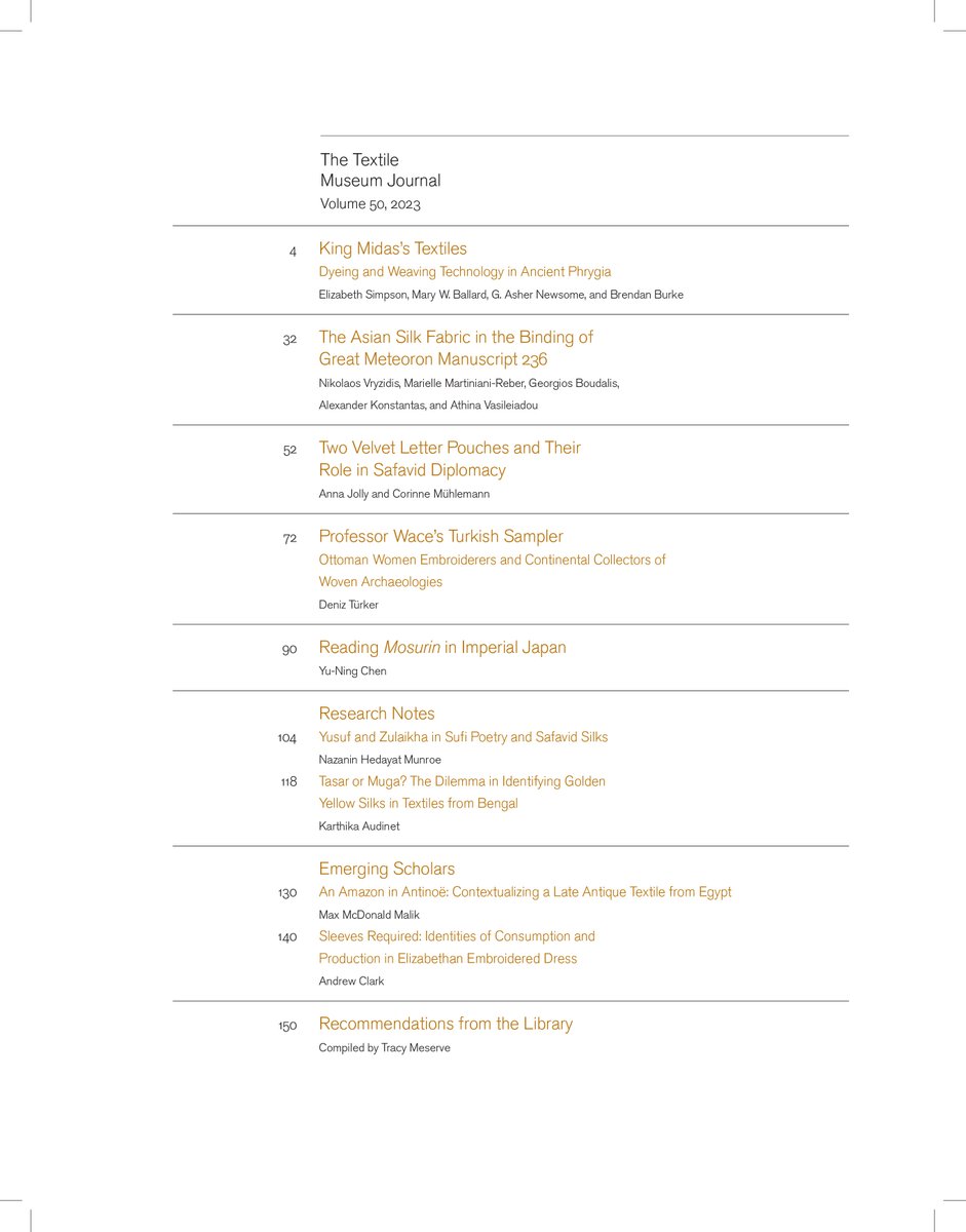 This gorgeous new issue of The Textile Museum Journal is on its way to subscribers! To order your copy of Vol. 50, visit utpress.utexas.edu/journals/texti…
 #TextileMuseum #Journal #textiles