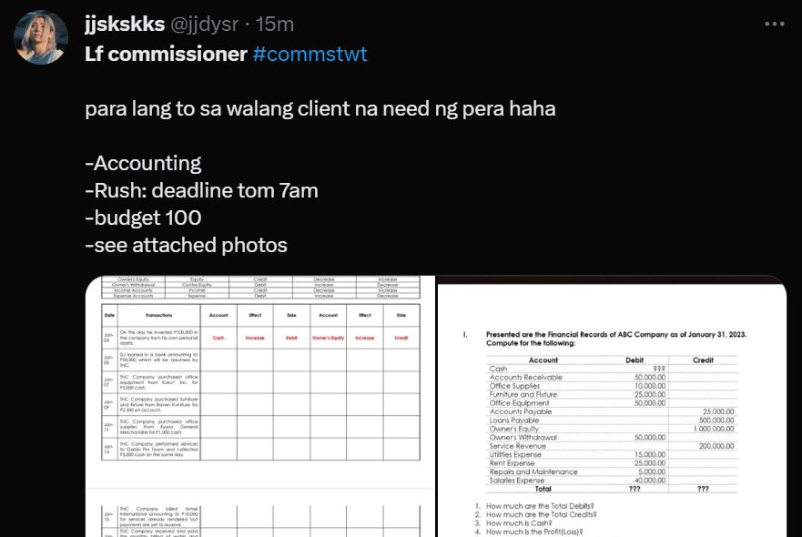 CommissionKent's tweet photo. This is what we're talking about when we say that some of the clients are taking advantage of the commissioner's difficult situation.

Penge naman pong kapal ng mukha. https://t.co/2Kt30XGUE4