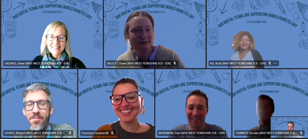 Happy World Diabetes day from @WYDigital 💙 

This morning our team came together in blue at our Team Huddle in support of WDD 👏🏻💙 

<a href="/WYpartnership/">West Yorkshire Health and Care Partnership</a> <a href="/DawnSG2010/">Dawn Greaves</a>