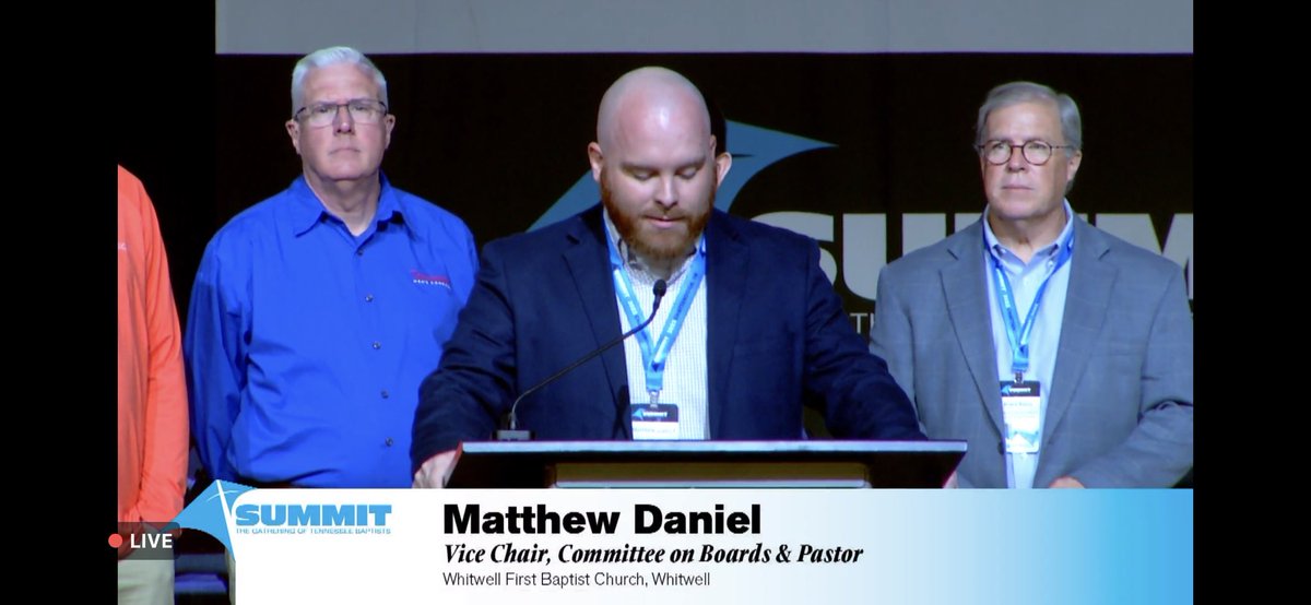 NWGAStormDawgwx's tweet photo. Proud of my son as he presented at the Tennessee Baptist Convention in Chattanooga. He is pastor at Whitwell 1st Baptist. #servingJesus #tnbaptist https://t.co/ep9AczSxh5