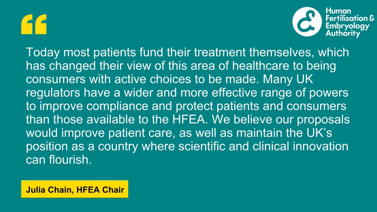 Today the Human Fertilisation and Embryology Authority has published its recommendations to modernise fertility law. Julia Chain, HFEA Chair explains why this is needed. Find our more: bit.ly/471YxQ5 #Fertility