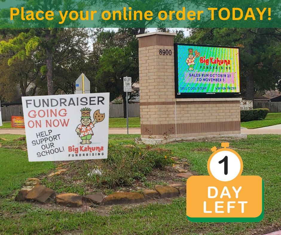 .<a href="/BangElementary/">Bang Elementary</a>! The Big Kahuna online portal will close in one day! If you wanted to place an online order, DO IT TODAY! Thank you to everyone that has supported our #BangBears with this fundraiser! buff.ly/46AOVLM