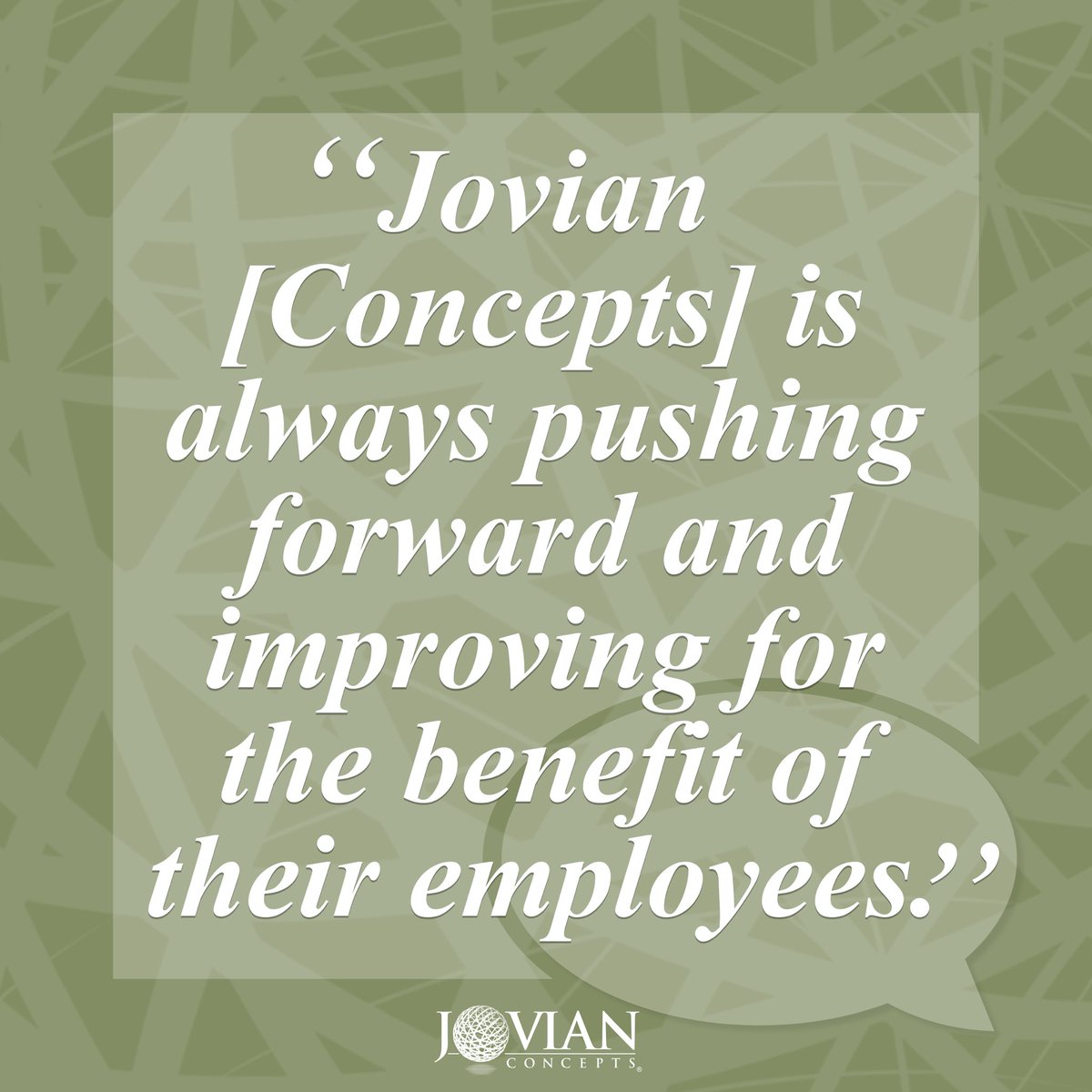 Want to learn more about the benefits at Jovian Concepts? jovianconcepts.com/news-updates/t… 
Quotes like the one seen here remind us that our commitment to a positive employee experience does not go unnoticed. 
💚
#gettoknowjovianconcepts #greatbenefits