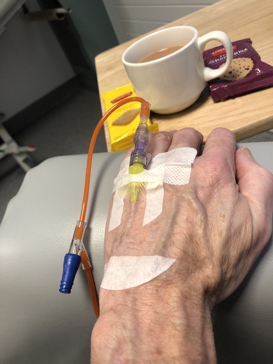 Immunotherapy, tea and biscuits; all free of charge at the point of delivery at Weston Park Hospital, Sheffield. 

Humbled and grateful for the care of the NHS

#cancer #NHS #MetastaticCancer