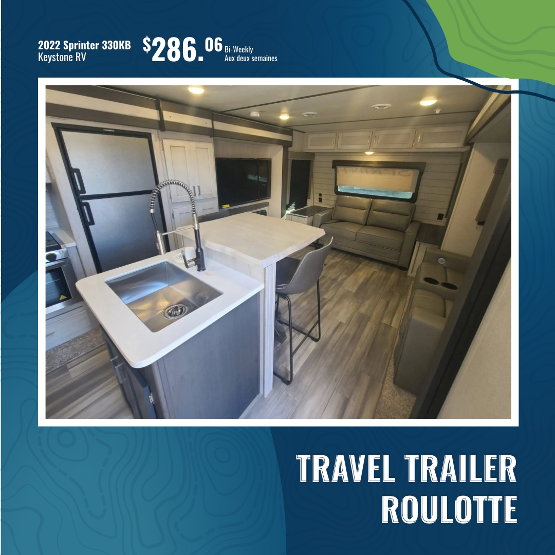TimminsRV's tweet photo. 🌟 Explore the Extraordinary with the 2022 Sprinter 330KB Travel Trailer by Keystone RV! 

Hurry into Timmins RV today and seize the adventure at a reduced price of just $286.06 biweekly! 

Don't miss out on the chance to elevate your travel experience! 

https://t.co/RzVhSwhKlQ https://t.co/wrKMAMA1qj
