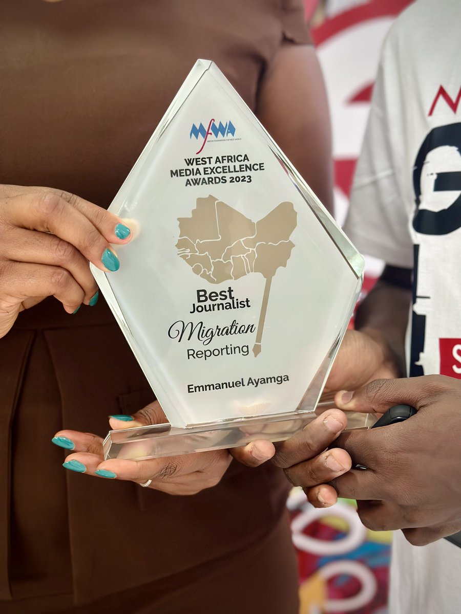 _PulseAfrica's tweet photo. Congratulations to Emmanuel Ayamga, @PulseGhana Sports Reporter, who won the award for Best Journalist Migration Reporting at the West Africa Media Excellence Awards 2023 over the weekend.
Well done!
#WeArePulse #InsidePulse https://t.co/Eu4Fn7A19R