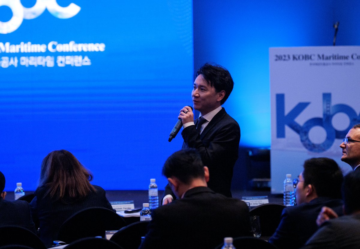 McQPartners's tweet image. Our Head of Research, Yao (Oliver) Ge, shared insights on the current volatility factors in the tanker sector at this year’s #KOBC Maritime Conference in Busan, Korea (November 1, 2023).

#KOBC #tankermarket #oott #oilandgas