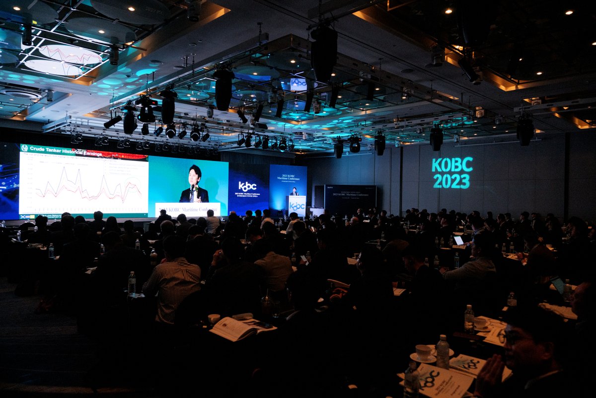 McQPartners's tweet image. Our Head of Research, Yao (Oliver) Ge, shared insights on the current volatility factors in the tanker sector at this year’s #KOBC Maritime Conference in Busan, Korea (November 1, 2023).

#KOBC #tankermarket #oott #oilandgas