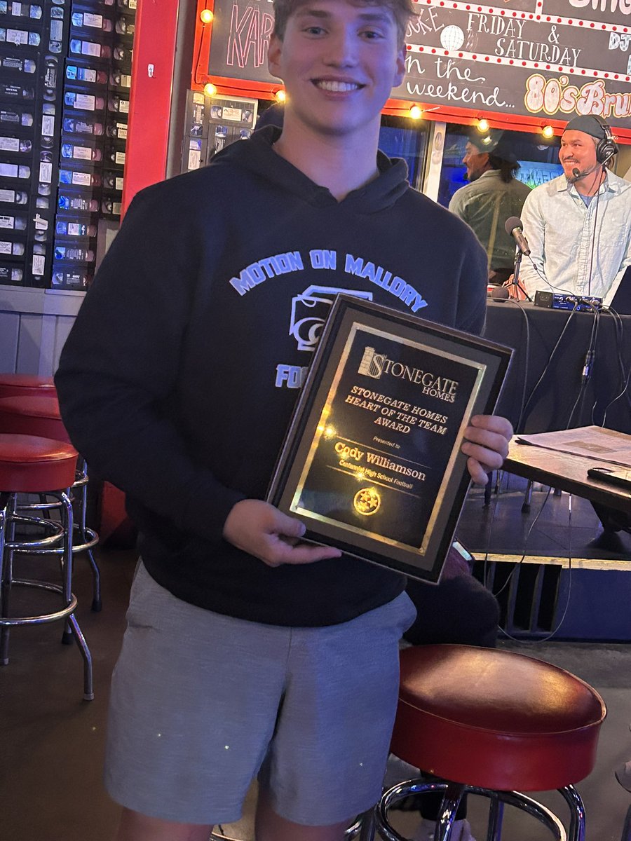 Congratulations to @c_dub2024 on winning the 2023 Heart of the Team Award ! Proud of your man !