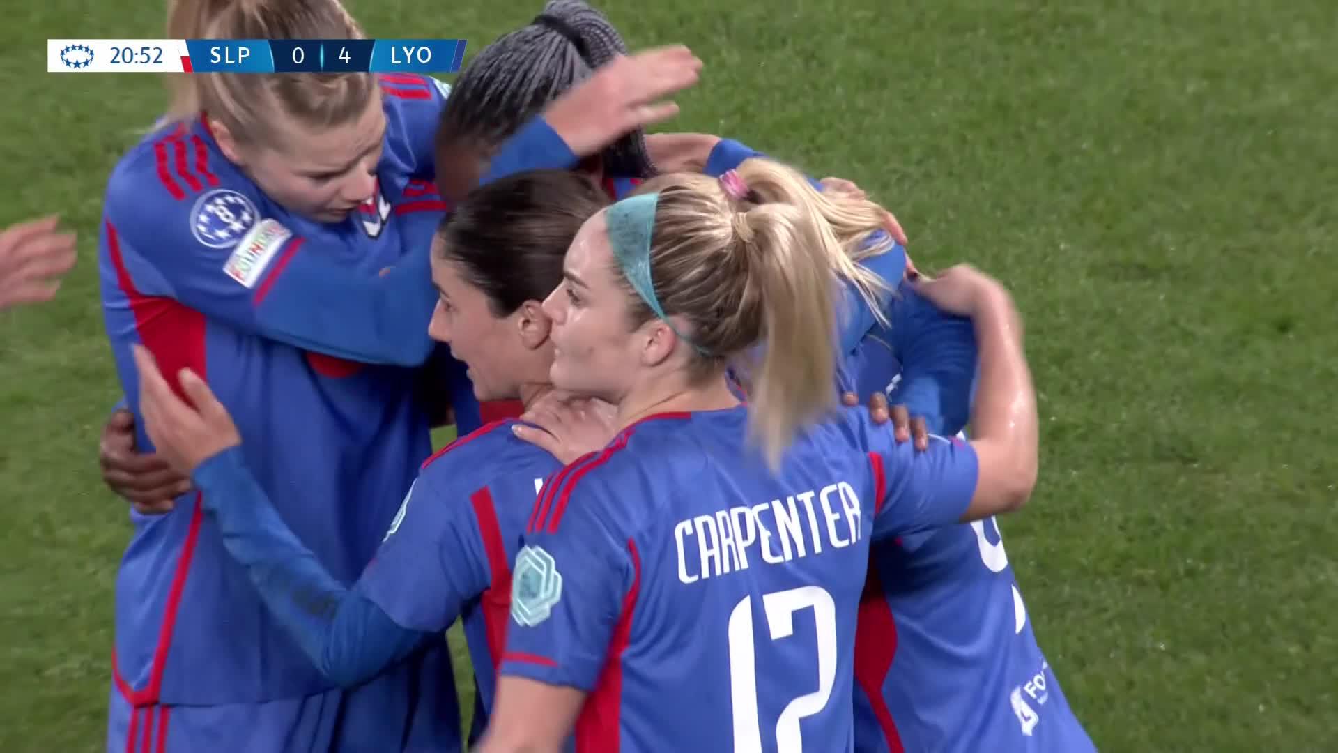 Eugénie Le Sommer's 48th #UWCL goal makes it a 4-goal Lyon advantage 🍿It's her first in the competition since Lyon's victory in the 2020 final‼🏴󠁧󠁢󠁥󠁮󠁧󠁿 🎙️ 👉  🎙️ 👉  🎙️ 👉