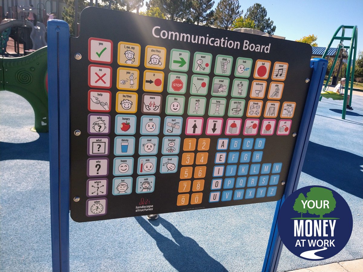 LakewoodCOgov's tweet photo. In Lakewood, we are proud to embrace diversity.
Check out October’s winner of the #YourMoneyAtWork photo contest, featuring the communication board at Carmody Park’s universal playground where kids of all abilities can play and communicate.
More info: https://t.co/4tKP6AakVx https://t.co/jkdV7fTBgw