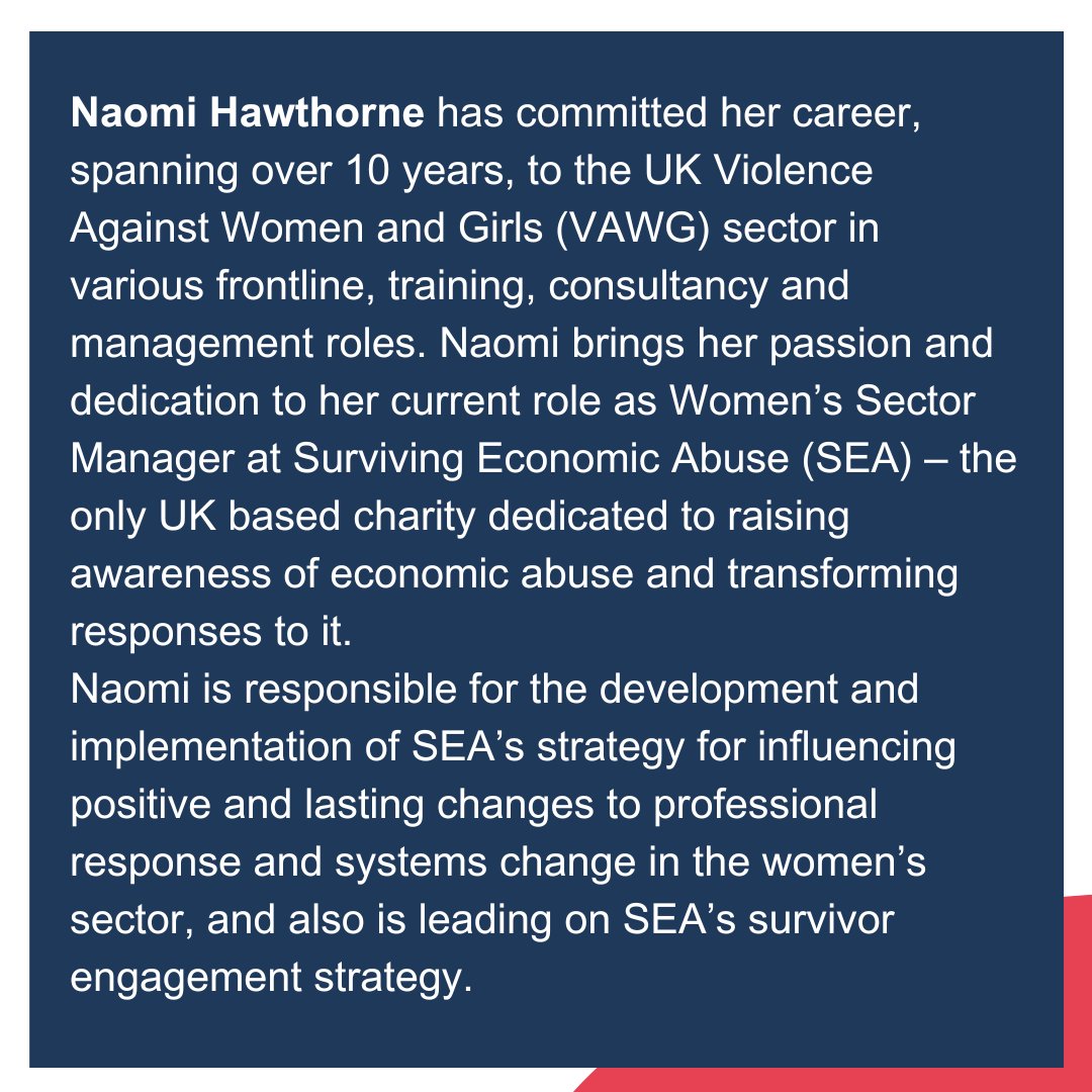 Canadian Center For Women's Empowerment (CCFWE) on X: Join Naomi Hawthorne,  a seasoned professional in the VAWG sector, as she discusses strategies for supporting  survivors of domestic Economic Abuse at #FinancialFuturesSummit on