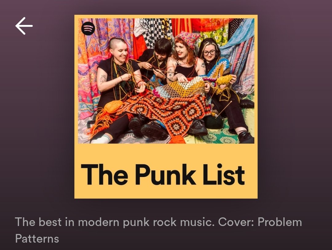 Hey,hey... Guess who's the front cover of The Punk List on @Spotify - yup. Its yr chums in @probpatterns // fucking AMAZING!!! open.spotify.com/playlist/37i9d…