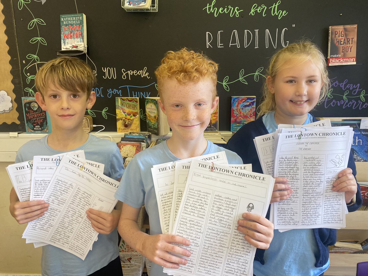 amylena33's tweet image. @vashti_hardy @PieCorbett @MichaelRosenYes  our Y5s have been busy publishing their Lontown Chorinicle newspapers and have sold over 100 copies! An amazing effort! ☺️