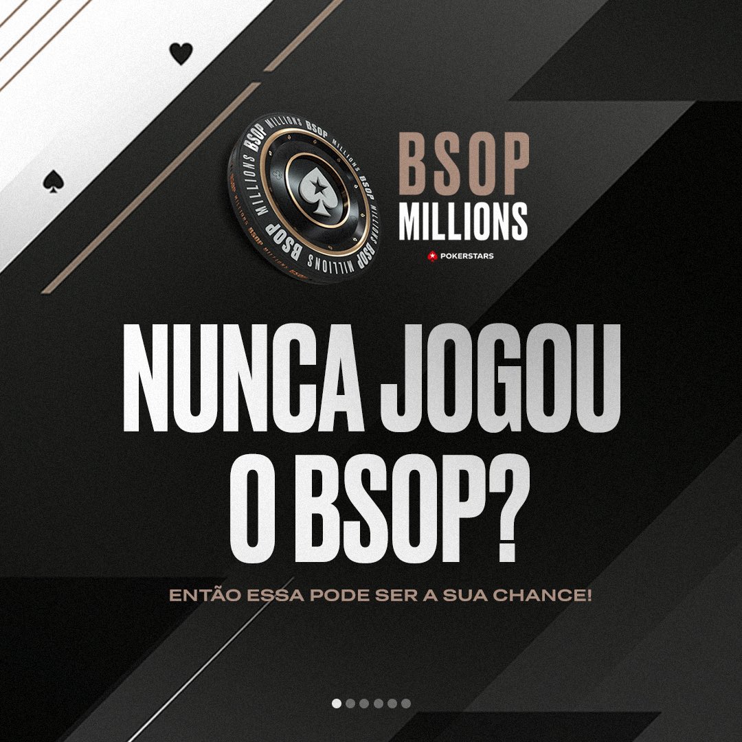 O BSOP tem um presente para os jogadores de primeira viagem!

O torneio "Primeira Vez" é para jogadores que nunca jogaram nenhum torneio do BSOP antes, no dia 15 às 16:00, com buy-in de R$500 e um garantido de R$100 mil!

Unindo os novos jogadores que estarão no #BSOPMillions!