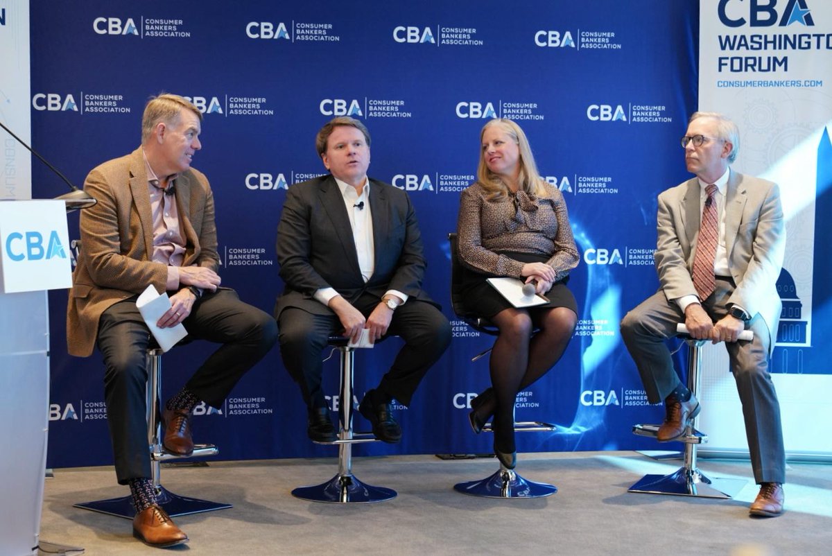 ConsumerBankers's tweet photo. Kicking off the first session of our 2023 Washington Forum, @CDIAonline President and CEO @DanSmithNJ moderates a panel with experts from across the credit reporting landscape diving deep into what to expect from the CFPB's anticipated FCRA rulemaking. #WF23 https://t.co/DcXkJaZwSR