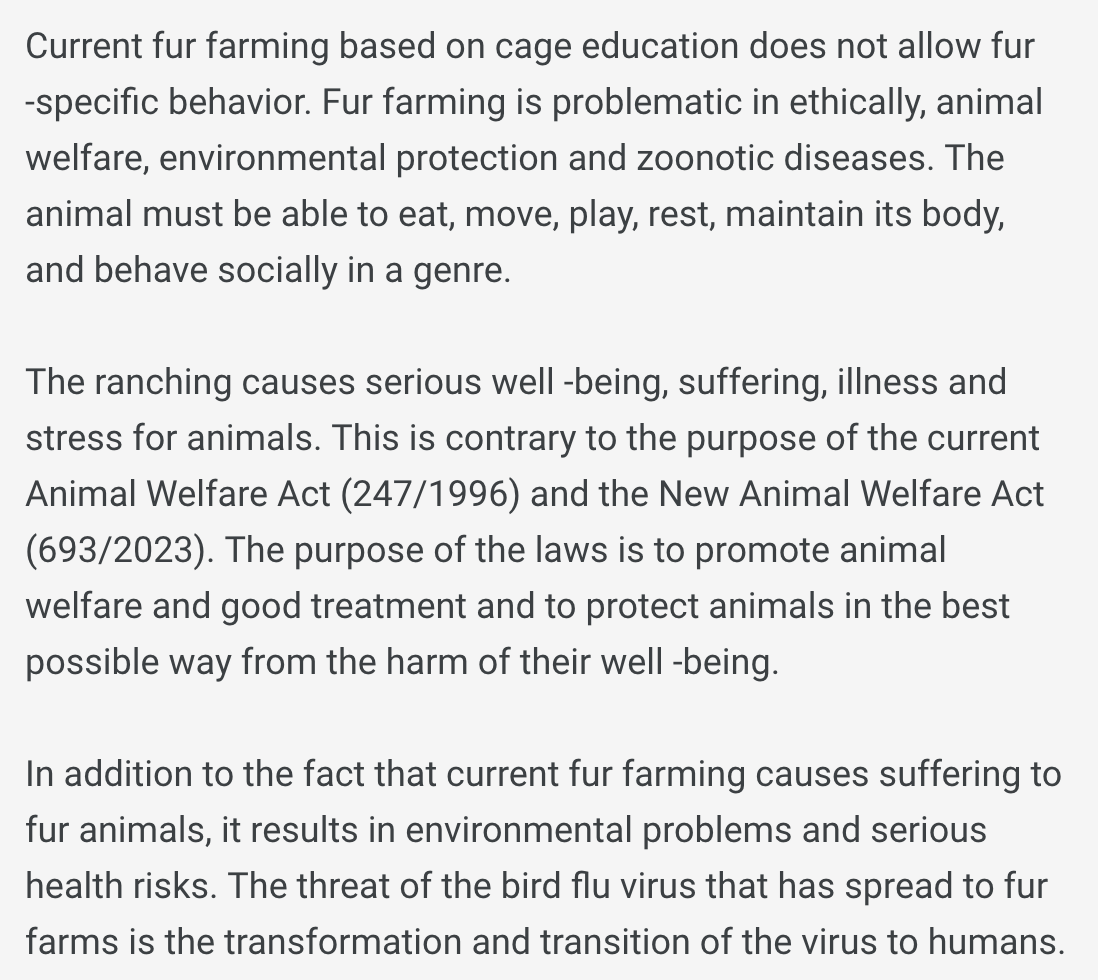 sepponet's tweet photo. The Finnish #Veterinary Association considers that #FurFarming should be banned in Finland!
#mink #fox #AvianInfluenza #PandemiaRisk #Finland 
https://t.co/1KrNKQM0yS https://t.co/8k4RrQn5ER