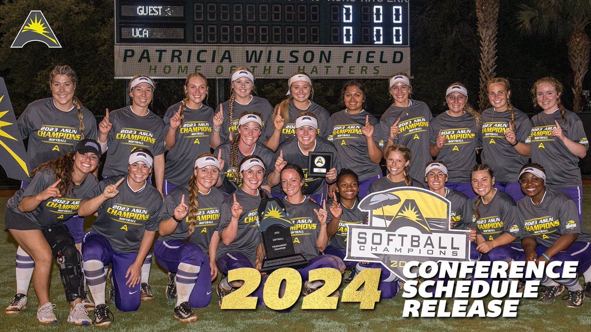 Atlantic Sun Conference (@asunsports) on Twitter photo Who's ready for some #ASUNSB action this springโ๏ธ
Check out the full league slate for the 2024 season! โฌ๏ธ
๐ฐ | asunsports.org/news/2023/11/1โฆ
#ASUNBuilt | <a href="/ASUNSoftball/">ASUN Softball๐ฅ</a> Who's ready for some #ASUNSB action this springโ๏ธ
Check out the full league slate for the 2024 season! โฌ๏ธ
๐ฐ | asunsports.org/news/2023/11/1โฆ
#ASUNBuilt | <a href="/ASUNSoftball/">ASUN Softball๐ฅ</a>