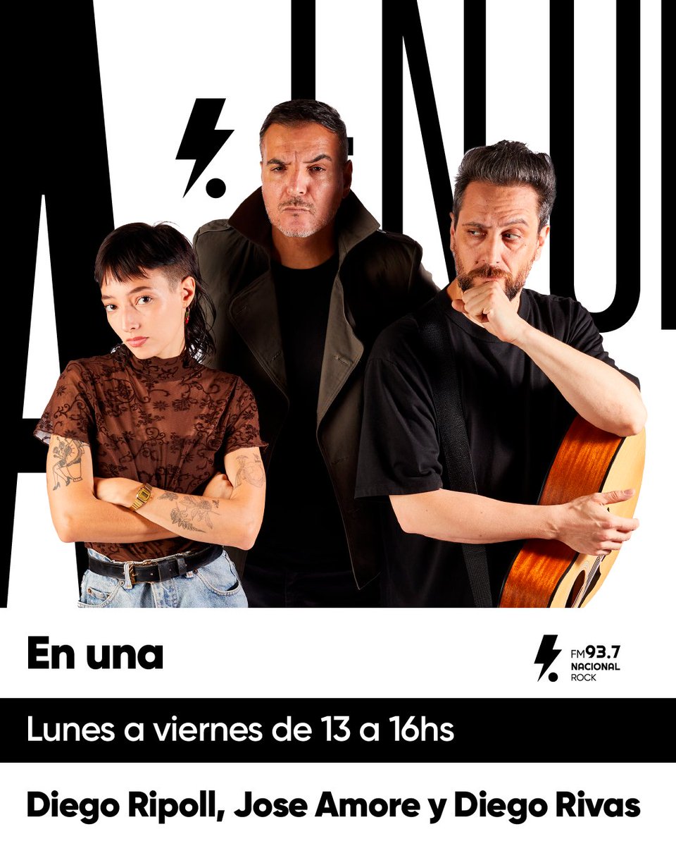 🎙️ AIRE

Comienza <a href="/EnUna937/">EN UNA</a> con <a href="/DieRipoll/">Diego Ripoll</a> @josefinoamore y Diego Rivas

▶ youtube.com/c/Nacionalrock…
📻 FM 93.7
📲 WhatsApp ➡ wa.link/2zqwqe
💻 nacionalrock.com