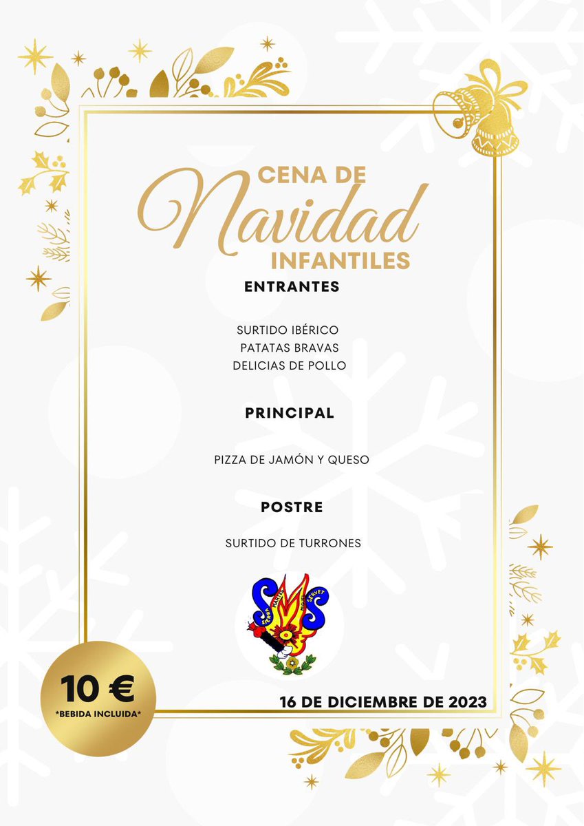 FallaSMMS's tweet image. 🎄CENA DE NAVIDAD🎄

Llega nuestra popular CENA DE NAVIDAD 🎄 El próximo 16 de diciembre 📅 ven a celebrar la Navidad en familia con nosotros 😌 

La cena tendrá lugar en nuestro casal

‼️Último día para apuntarse y pagar: 11 de diciembre ‼️