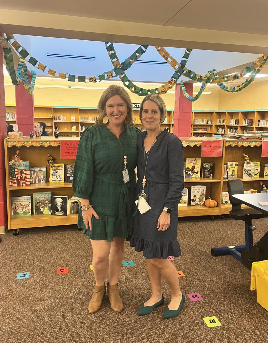 Thankful for this dynamic duo! They are dressed in school colors and ready for magnet tours. Two of the best Magnet Coordinators. <a href="/DouglasESDragon/">Douglas Elementary</a>  <a href="/wcpssmagnets/">WCPSS Office of Magnet Schools (Choice Schools)</a>