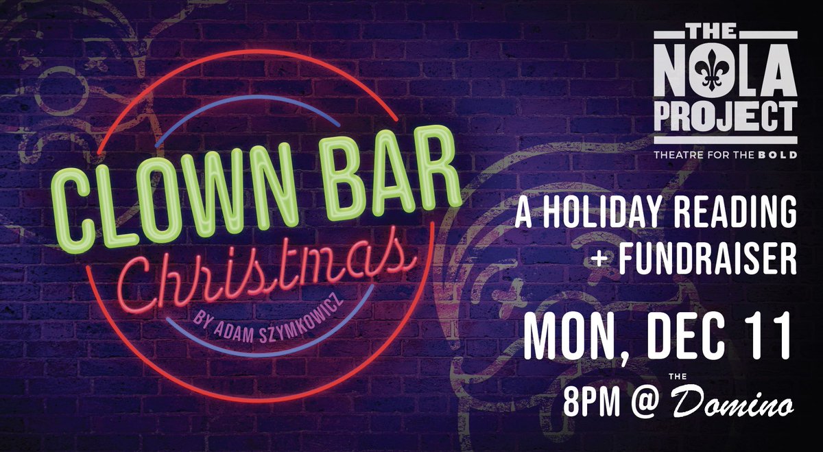 The NOLA Project (@thenolaproject) on Twitter photo The clowns have all come home for the holidays! Pile into the car on 12/11 and sing an @AdamSzymkowicz clown carol with us at <a href="/TheDominoLA/">The Domino</a>. All proceeds go toward TNP’s year-end campaign. ℹ️: NOLAProject.com/clownbarxmas The clowns have all come home for the holidays! Pile into the car on 12/11 and sing an @AdamSzymkowicz clown carol with us at <a href="/TheDominoLA/">The Domino</a>. All proceeds go toward TNP’s year-end campaign. ℹ️: NOLAProject.com/clownbarxmas