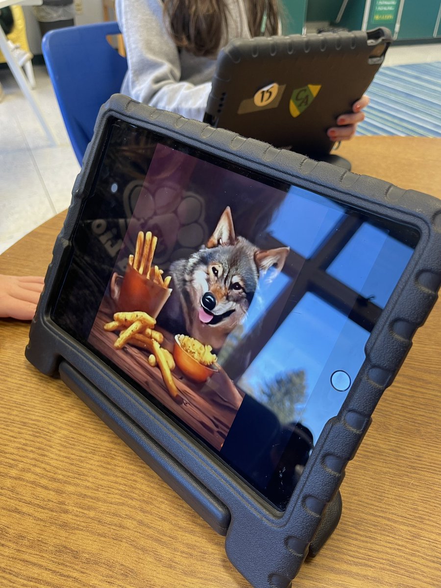 DevonGarritt's tweet image. Inspired by musical album covers that use animals, ss were introduced  to #ArtificialInteligence art. SS learned that AI isn’t always successful and you have to very precise with directions. They used the website craiyon.com to create their own animal inspired covers.