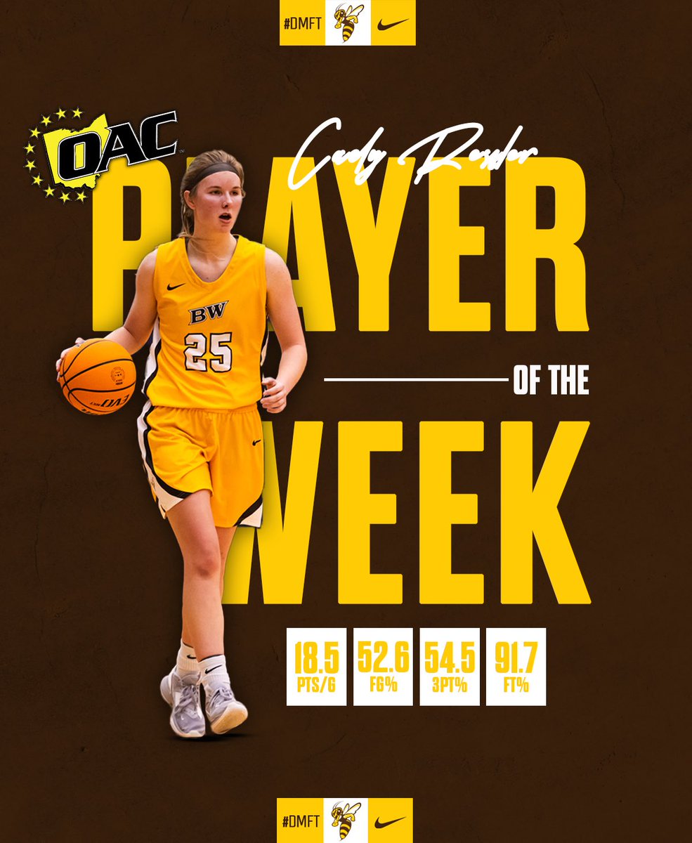 𝐧𝐨 𝐝𝐨𝐮𝐛𝐭 𝐚𝐛𝐨𝐮𝐭 𝐢𝐭

<a href="/caelyressler/">caely</a> earns her 2nd OAC Player of the Week Award after a spectacular opening weekend in New York 😤

#DMFT #D3Hoops