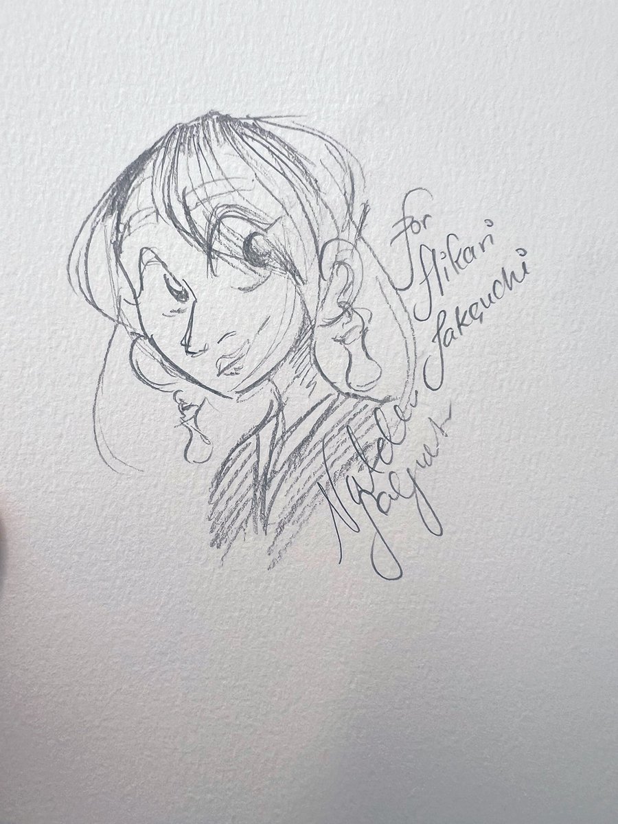 We drew portraits of each other!!
It was a wonderful time.

She draws dynamic lines 😍

@WryCritic 