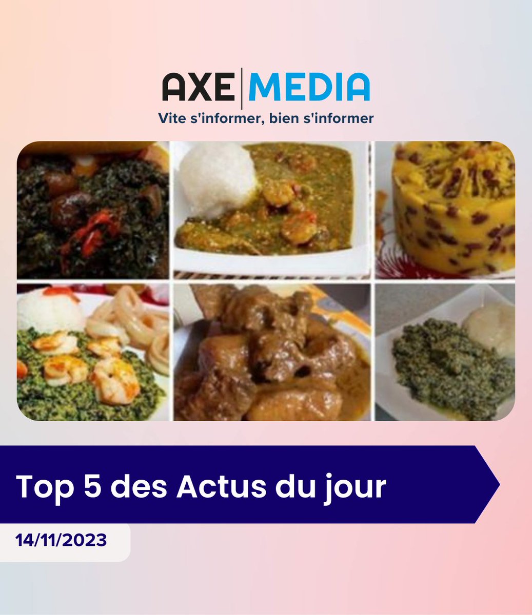 axemedia2023's tweet photo. En une minute, votre résumé de l'actualité du jour 🚨
#axemedia #actudujour #Cameroun #Biya #RDPC #Cuisine
#Ndole #Securite #fêtes #BEAC #MobileMoney
#MAli #Kidal https://t.co/XLyOmNd5Xq