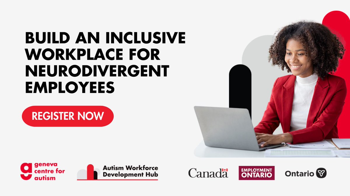 The Autism Workforce Development Hub offers a free training program for employers to help them build an inclusive workplace for Neurodivergent employees. 
Register here now to build an inclusive, stronger workplace together. 
buff.ly/40F7ooh @ONTatwork
#EmployerEducation