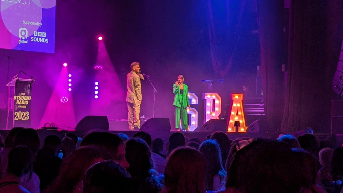 Student Radio Association (@sra) on Twitter photo IT'S TIME!
<a href="/aimeevivian/">Aimee Vivian</a> and <a href="/thedeanlife/">Dean McCullough</a> kicking off the Awards! #SRAawards
The magic starts now! Keep it here for all the announcements as they happen.
#SRAs IT'S TIME!
<a href="/aimeevivian/">Aimee Vivian</a> and <a href="/thedeanlife/">Dean McCullough</a> kicking off the Awards! #SRAawards
The magic starts now! Keep it here for all the announcements as they happen.
#SRAs