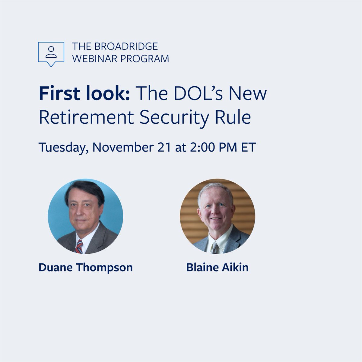 A new rule proposal by the Department of Labor is expected to close fiduciary loopholes, requiring financial advisors to always provide retirement advice in the best interest of the saver. Register for a first look with our team below. event.on24.com/wcc/r/4406995/…