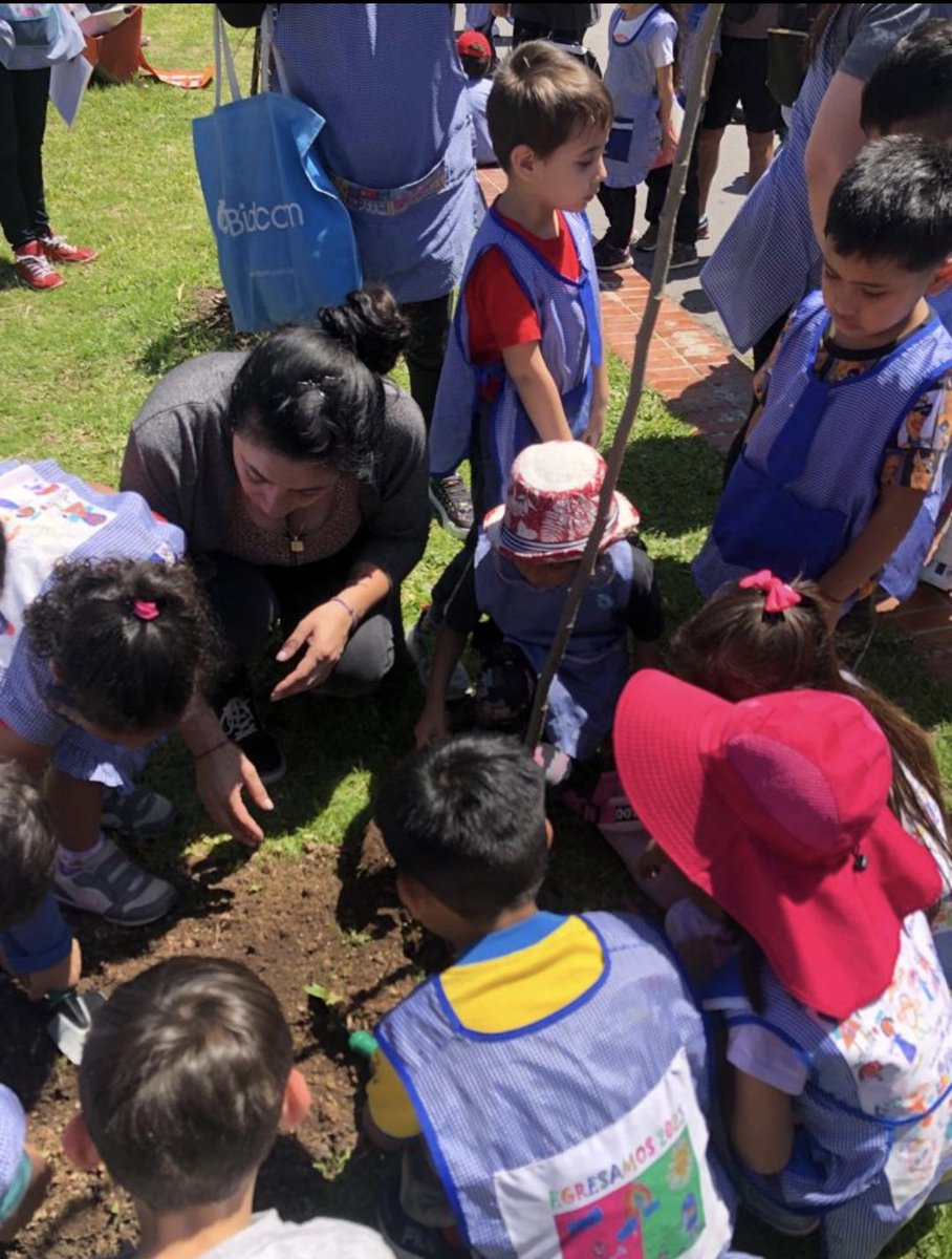 CaslaSocial's tweet photo. 📌 En el marco del Programa Escuelas Verdes y en conmemoración por los #40AñosDeDemocracia, nenas y nenes del Jardín Integral Nucleado JIN C, invitados por la Subcomisión de DDHH y por el Área Sustentabilidad de #SanLorenzo, plantaron 2 árboles en el Polideportivo Roberto Pando. https://t.co/x9VsH4n2Se